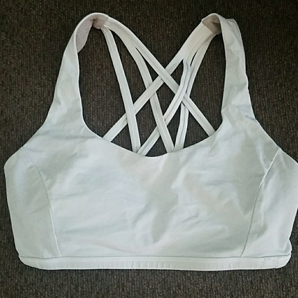 White Lululemon sports bra
